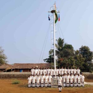 Group of students gathered in campus