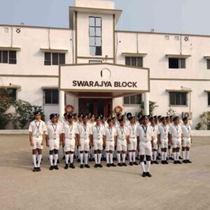Group of students in uniforms in the khardi campus