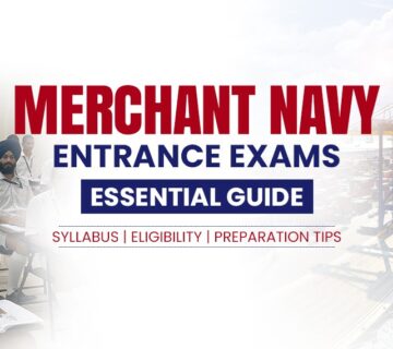 Merchant Navy Entrance exam guide featuring students sitting in the classroom appearing for exams