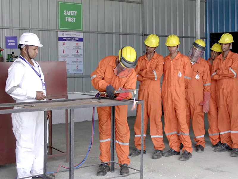 Students performing practical in the Merchant Navy Institute during DG Shipping Approved GP Rating Course