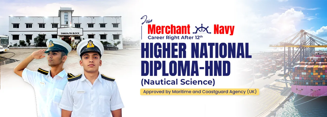 Two future Seafarers posing in front of Training Ship Varren, a Merchant Navy Institute, during the Advanced Diploma in Nautical Science (Formerly known as HND in Nautical Science) Course