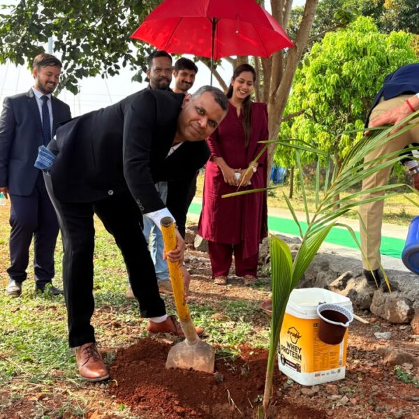 A new tree plantation done by Chief Guest, Shri Mugilrajan Devarajan, Engineer & Ship Surveyor cum Deputy Director General (Technical), Directorate General of Maritime Administration, Mumbai, Ministry of Ports, Shipping and Waterways